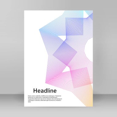 Çok amaçlı sunum için iş şablonları. Kolay düzenlenebilir EPS 10 düzeni. Yeni ürün bültenleri, teknoloji grafikleri, rapor firması ve etkinlik partisi için A4 format tanıtımı tasarımı broşürü