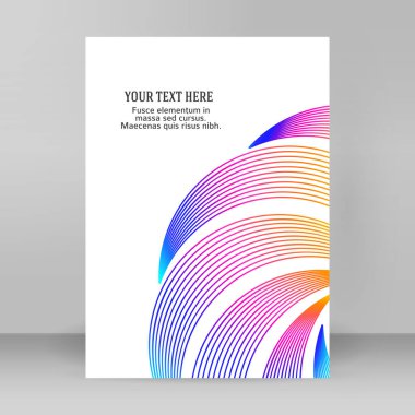 Çok amaçlı sunum için iş şablonları. Kolay düzenlenebilir EPS 10 düzeni. Yeni ürün bültenleri, teknoloji grafikleri, rapor firması ve etkinlik partisi için A4 format tanıtımı tasarımı broşürü