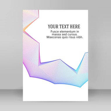 Çok amaçlı sunum için iş şablonları. Kolay düzenlenebilir EPS 10 düzeni. Yeni ürün bültenleri, teknoloji grafikleri, rapor firması ve etkinlik partisi için A4 format tanıtımı tasarımı broşürü