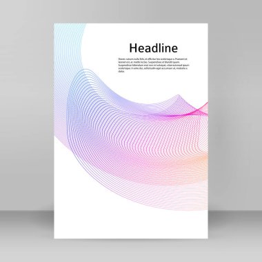 Çok amaçlı sunum için iş şablonları. Kolay düzenlenebilir EPS 10 düzeni. Yeni ürün bültenleri, teknoloji grafikleri, rapor firması ve etkinlik partisi için A4 format tanıtımı tasarımı broşürü