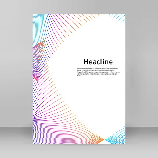 Çok amaçlı sunum için iş şablonları. Kolay düzenlenebilir EPS 10 düzeni. Yeni ürün bültenleri, teknoloji grafikleri, rapor firması ve etkinlik partisi için A4 format tanıtımı tasarımı broşürü