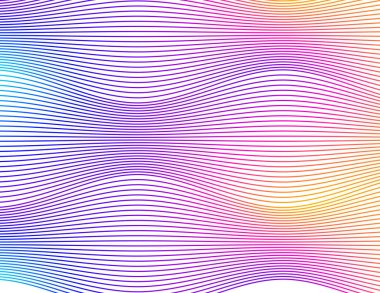 Büküm çizgilerinin beyaz arka planında soyut dalga rengi gökkuşağı gradyan tasarım elemanı. Seçkin kartvizit, basılı broşür, el ilanı, afiş, kapak kitabı, etiket kumaşı için 10 puan.