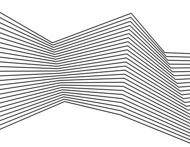 Açı dalgalarının beyaz arka planında soyut çizgiler siyah beyaz tasarım elemanı. Vector Illustration, grunge şık kartvizit, basılı broşür, el ilanı, afiş, kapak kitabı, etiket, kumaş için 10 puan aldı