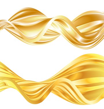 Tasarım elemanları. Parlak çizgilerin dalgası. Beyaz arka planda soyut dalgalı çizgiler izole edildi. Yaratıcı çizgi sanatı. Vektör illüstrasyon EPS 10 sanat deco tarzı düğün davetiyesi, lüks şablon