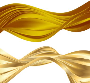 Tasarım elemanları. Parlak çizgilerin dalgası. Beyaz arka planda soyut dalgalı çizgiler izole edildi. Yaratıcı çizgi sanatı. Vektör illüstrasyon EPS 10 sanat deco tarzı düğün davetiyesi, lüks şablon