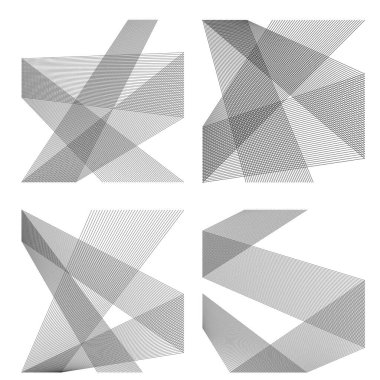 Açı dalgalarının beyaz arka planında soyut çizgiler siyah beyaz tasarım elemanı. Vector Illustration, grunge şık kartvizit, basılı broşür, el ilanı, afiş, kapak kitabı, etiket, kumaş için 10 puan aldı