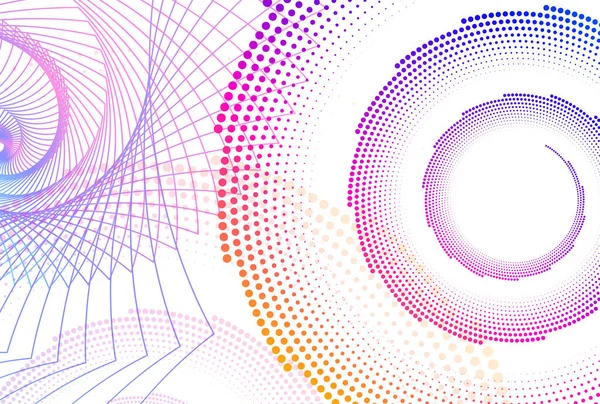 Abstract Spiral Rainbow Design Element White Background Twist Lines Vector — Stockvektor