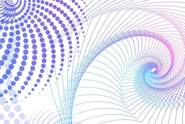 Abstract Spiral Rainbow Design Element White Background Twist Lines Vector — Image vectorielle