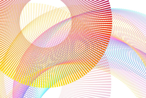 Abstract Spiral Rainbow Design Element White Background Twist Lines Vector — Stockvektor