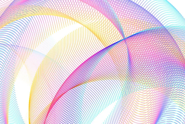 Abstract Spiral Rainbow Design Element White Background Twist Lines Vector — Stockvektor