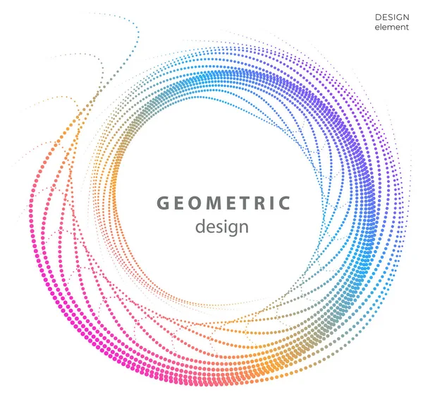 Design Element Circle Isolated Bold Vector Colors Golden Ring Abstract — Vetor de Stock