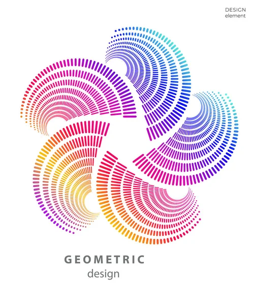 Design Element Circle Isolated Bold Vector Colors Golden Ring Abstract — Vetor de Stock