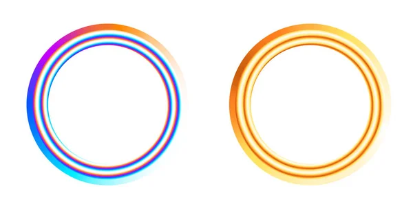 Set Design Element Circle Isolated Bold Vector Colors Golden Ring — ストックベクタ