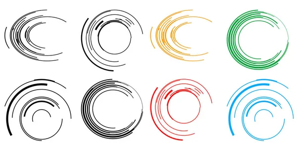 Set Design Element Circle Isolated Bold Vector Colors Golden Ring — Vetor de Stock