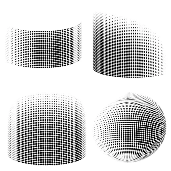 Ορισμός Συμβόλου Στοιχείων Σχεδίασης Επεξεργάσιμο Εικονίδιο Σχήμα Κουκκίδας Halftone Λευκό — Διανυσματικό Αρχείο