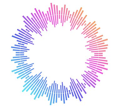 Tasarım elemanı çemberini ayarla İzole edilmiş koyu renk vektör altın halkadan. Harmanlama Aracı kullanılarak oluşturulan birçok parlak girdabın soyut dalgalı çizgileri. Sunumunuz için vektör illüstrasyonu EPS10