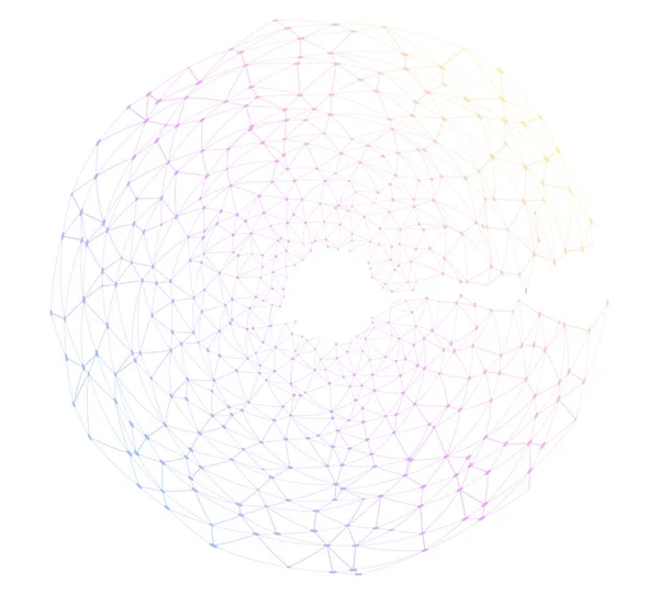 합니다 금고리에서 했습니다 Blend Tool 사용하여 만들어 소용돌이의 노골적 웨이브 — 스톡 벡터