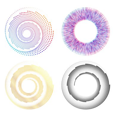 Tasarım ögeleri sembolünü düzenlenebilir yarım ton çerçeve nokta çember desenini beyaz arkaplanda ayarla. Vektör illüstrasyonunda siyah rastgele noktalar var. Yarım ton çember noktası metni kullanarak kenarlık simgesini yuvarla