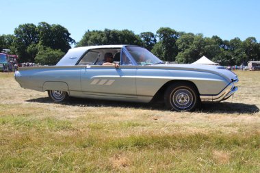 Yerel bir araba rallisinde klasik araba sergileniyor. Sahipleri tarafından restore edilen ve ülkenin dört bir yanında sergilenen birkaç düzine araçtan biri..