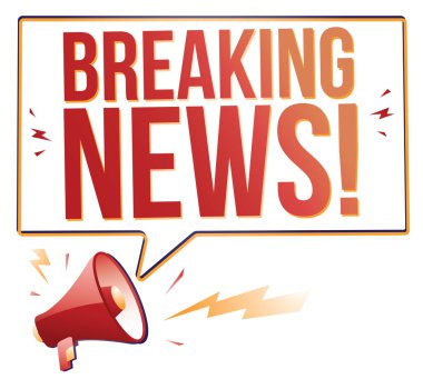 Son dakika haberi - megafon işaretiyle