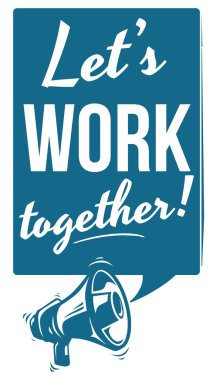 Birlikte çalışma lets-megafon ile reklam işareti