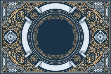 Zarif dekoratif boş kartı düzenle