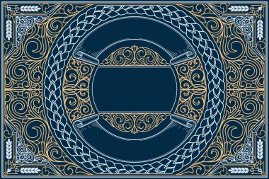 Zarif dekoratif boş kartı düzenle