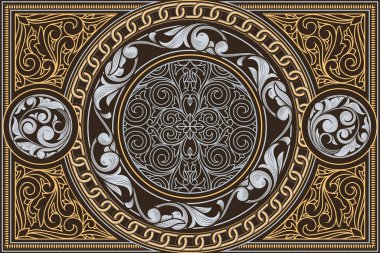 Dekoratif dekoratif retro tasarım kartı arkaplanı