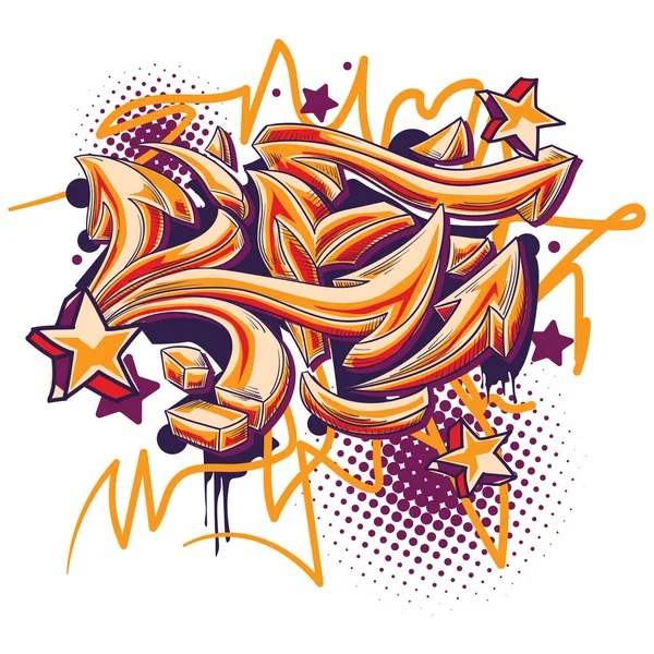 Helle Farbige Funky Abstrakte Graffiti Pfeile Hintergrund — Stockvektor