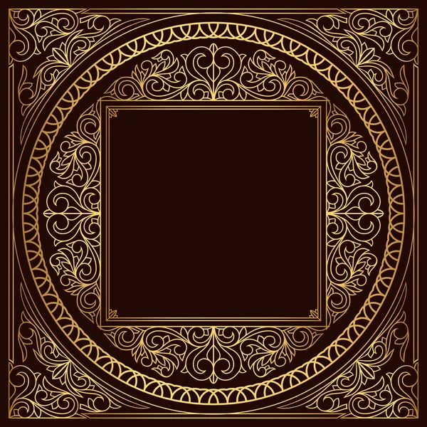 Altın dekoratif vintage tasarım sanat deco kartı