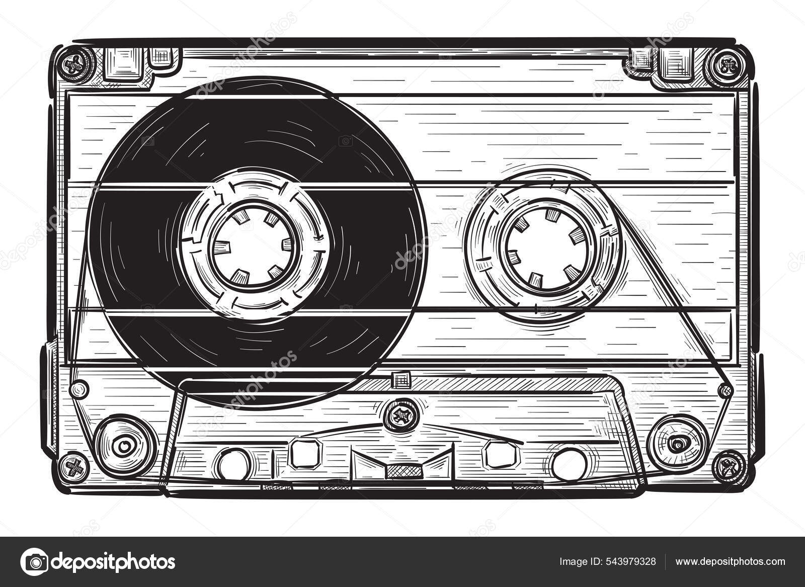 Audio cassette vintage sketch hand drawn sketch Music Vector illustration  27614592 Vector Art at Vecteezy
