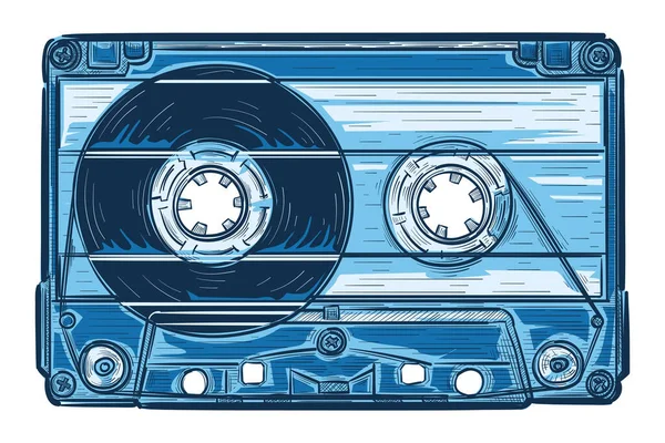 Музыкальная Аудиокассета — стоковый вектор