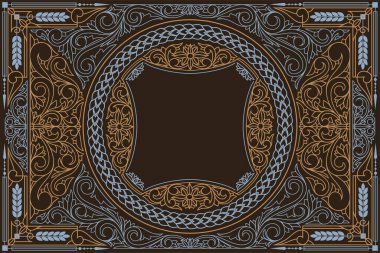 Dekoratif dekoratif retro tasarım kartı şablonu