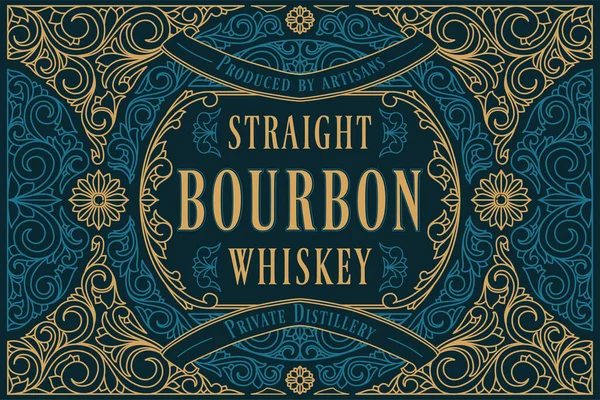 Burbon viski - dekoratif dekoratif etiket