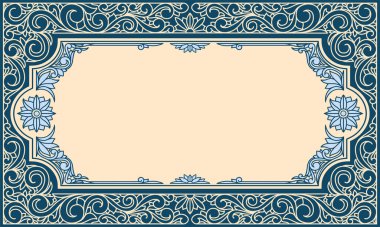 Dekoratif dekoratif retro tasarımı boş çerçeve