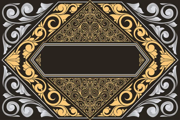 Zarif dekoratif vintage boş kartı süslemek