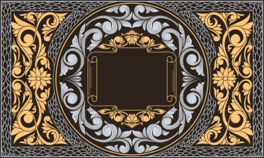 Zarif dekoratif vintage boş kartı süslemek