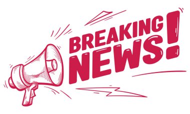 Flaş haber: Tek renkli işaret dili ve megafon.