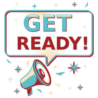 Hazır olun - megafonla reklam tabelası