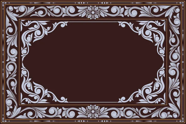 Decoratieve Sierlijke Retro Design Frame — Stockvector