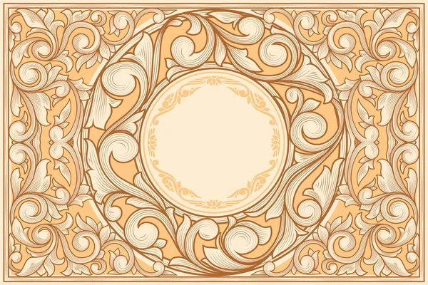 Dekoratif retro çiçekli boş kart