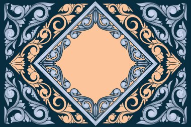 Dekoratif dekoratif retro tasarım boş kart