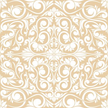 Retro dekoratif süslemeli çiçeksiz desen