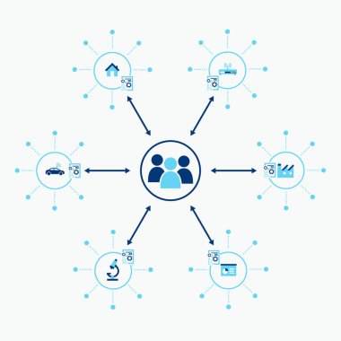 Soyut DAO kavramı. Düz Çizim.