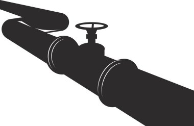 Vanalı boru hattı. Borudan yağ tedarik ediliyor..