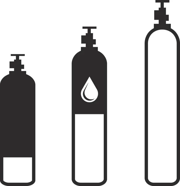 Petrol dolu konteynırlar. Bir gaz silindirinin silüeti..