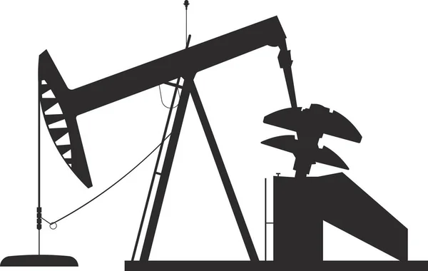 Un pozzo petrolifero per la produzione di petrolio. Immagine vettoriale. — Vettoriale Stock