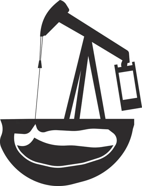 Petrol üretimi için petrol kuyusu. Vektör resmi.