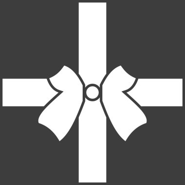 Siyah düz siluet hediye kutusu. Vektör resmi.