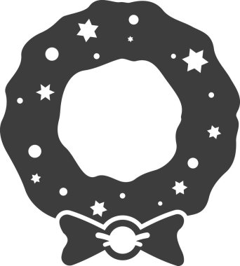 Süslü Noel çelengi. Kış iç dekorasyonu.